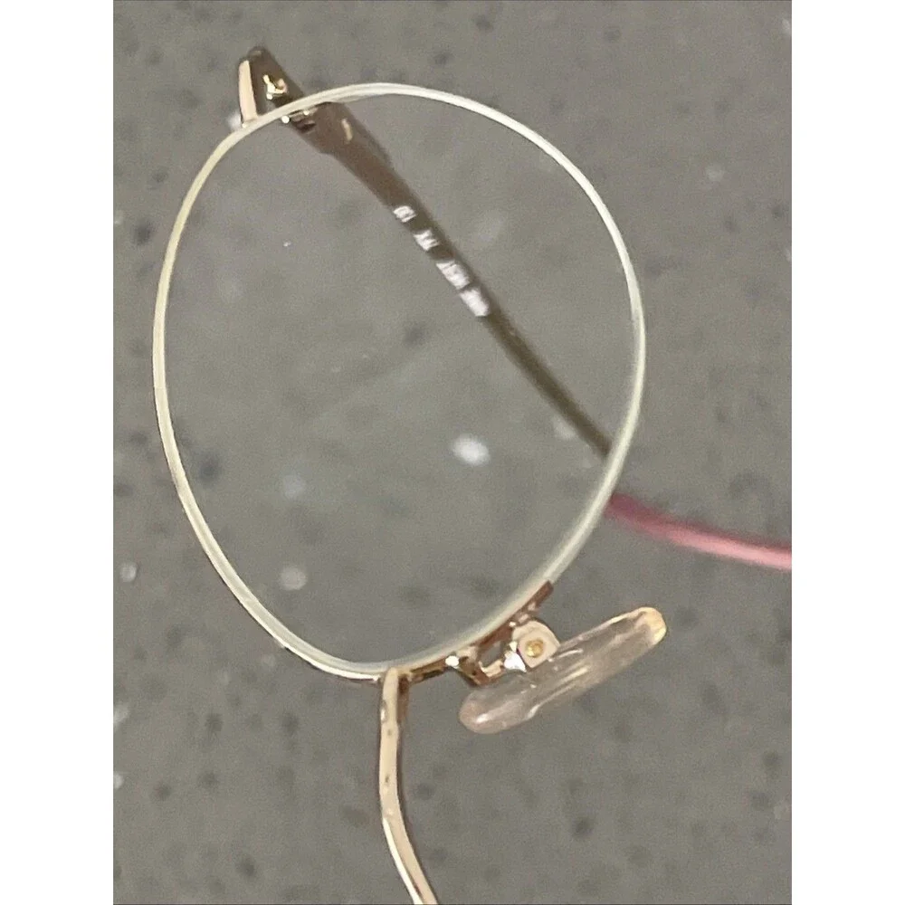 Nine West 21 Eyeglasses Frames ONLY 46-19-130 7FX Gold half rim pink tortoise